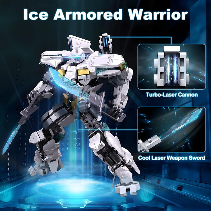 HIGH GODO Ice Warrior Mech - Juego de construcción, modelo de batal...