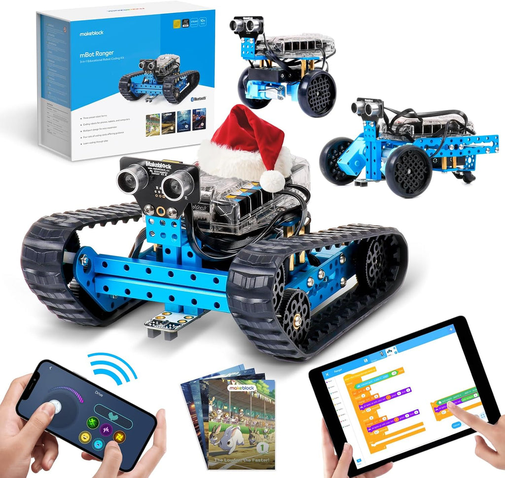 Set de robot educativo transformable mBot Ranger STEM de Makeblock, de bricolaje, kit de robot 3 en 1, Arduino, aprendizaje de código Scratch 2.0, para aprender código, robótica, electrónica y divertirse