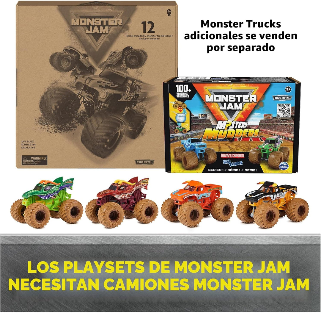 Monster Jam, set de juego transformable Hauler y almacenamiento con...
