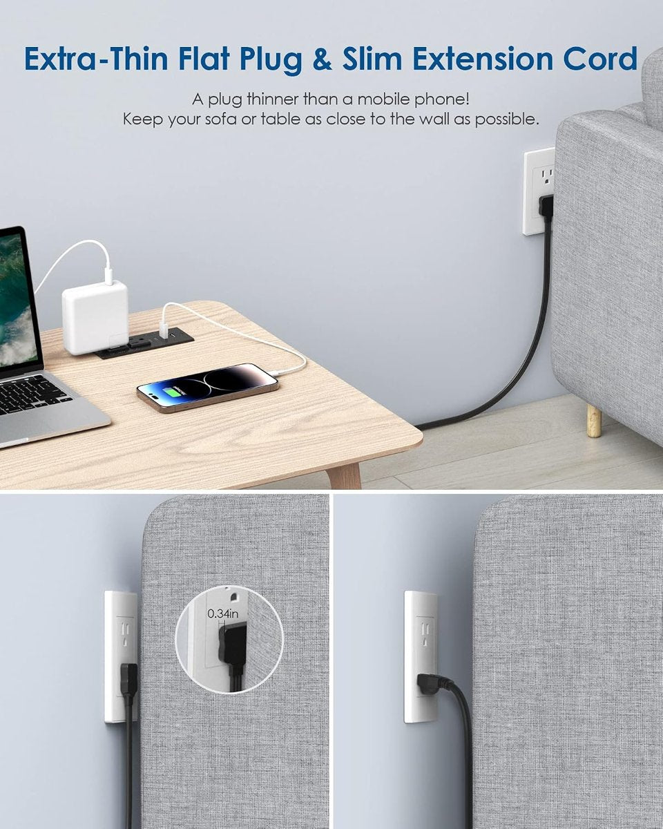Regleta de enchufes empotrada con USB C de 30 W