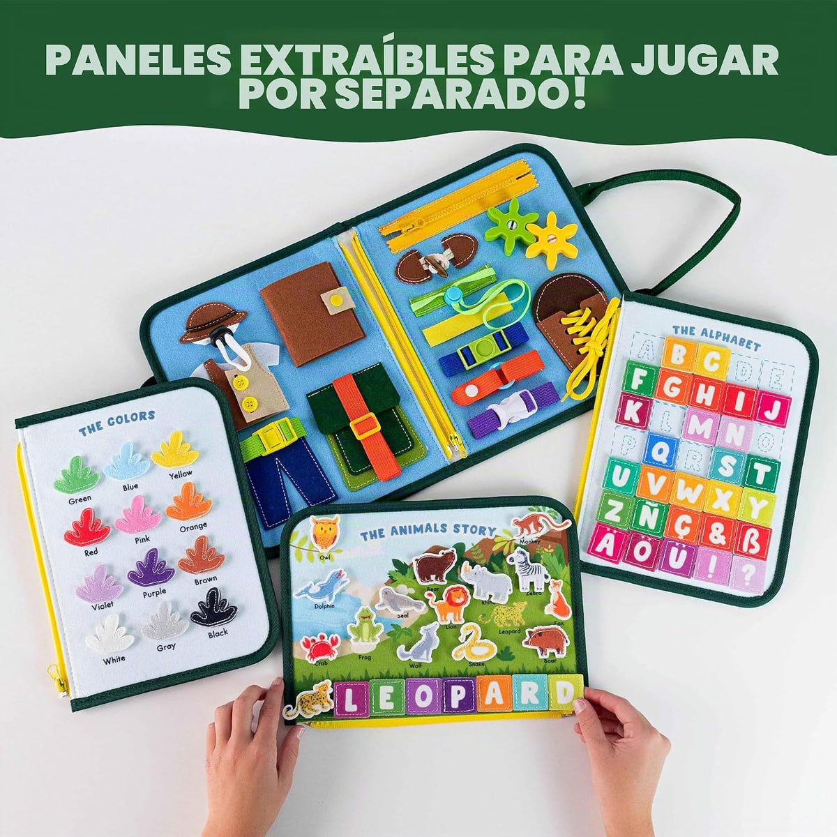 BONNYCO - Tabla de actividades para niños de 1 a 4 años con 8 tablas