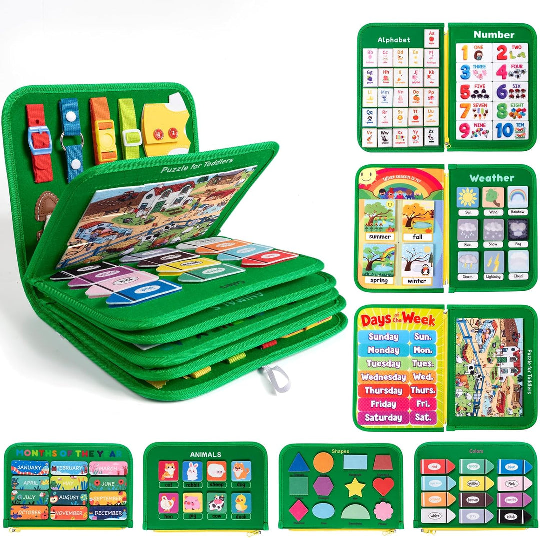 Libro de actividades de 12 páginas para niños pequeños Montessori,...