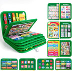 Juguetes Montessori de tablero ocupado para niños pequeños, libro educativo, Verde