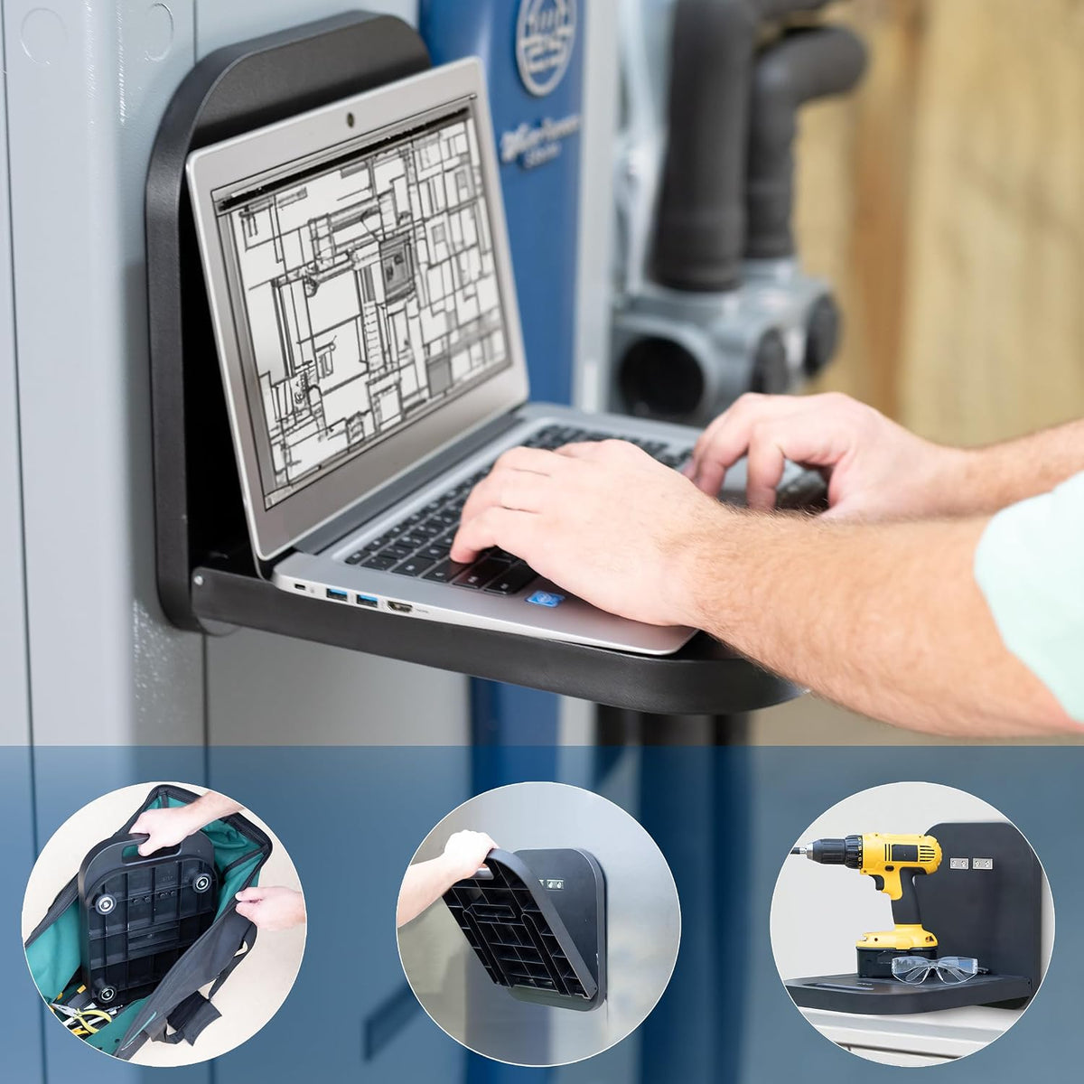 VIVO - Estación de trabajo portátil magnética para portátil de 12 x 13