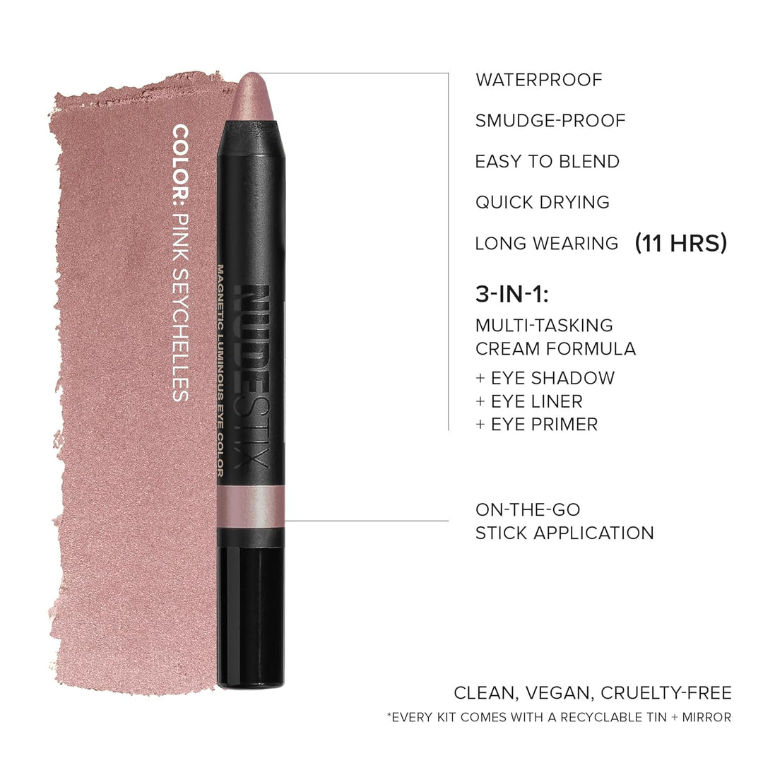 Nudestix Nude Beach - Paleta de ojos de 6 piezas, juego de lápices...