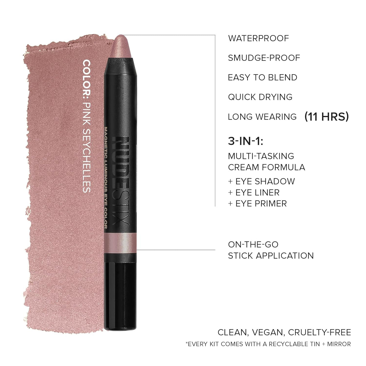 Nudestix Nude Beach - Paleta de ojos de 6 piezas, juego de lápices...