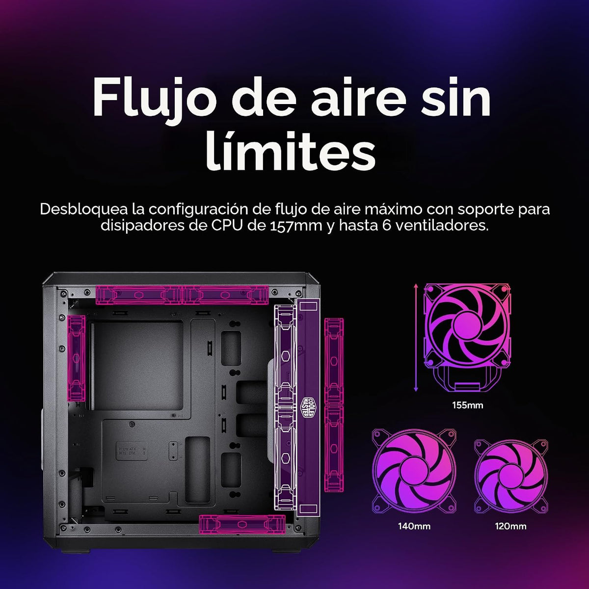 Cooler Master MasterBox Q300L Torre Micro-ATX con filtro de polvo d...