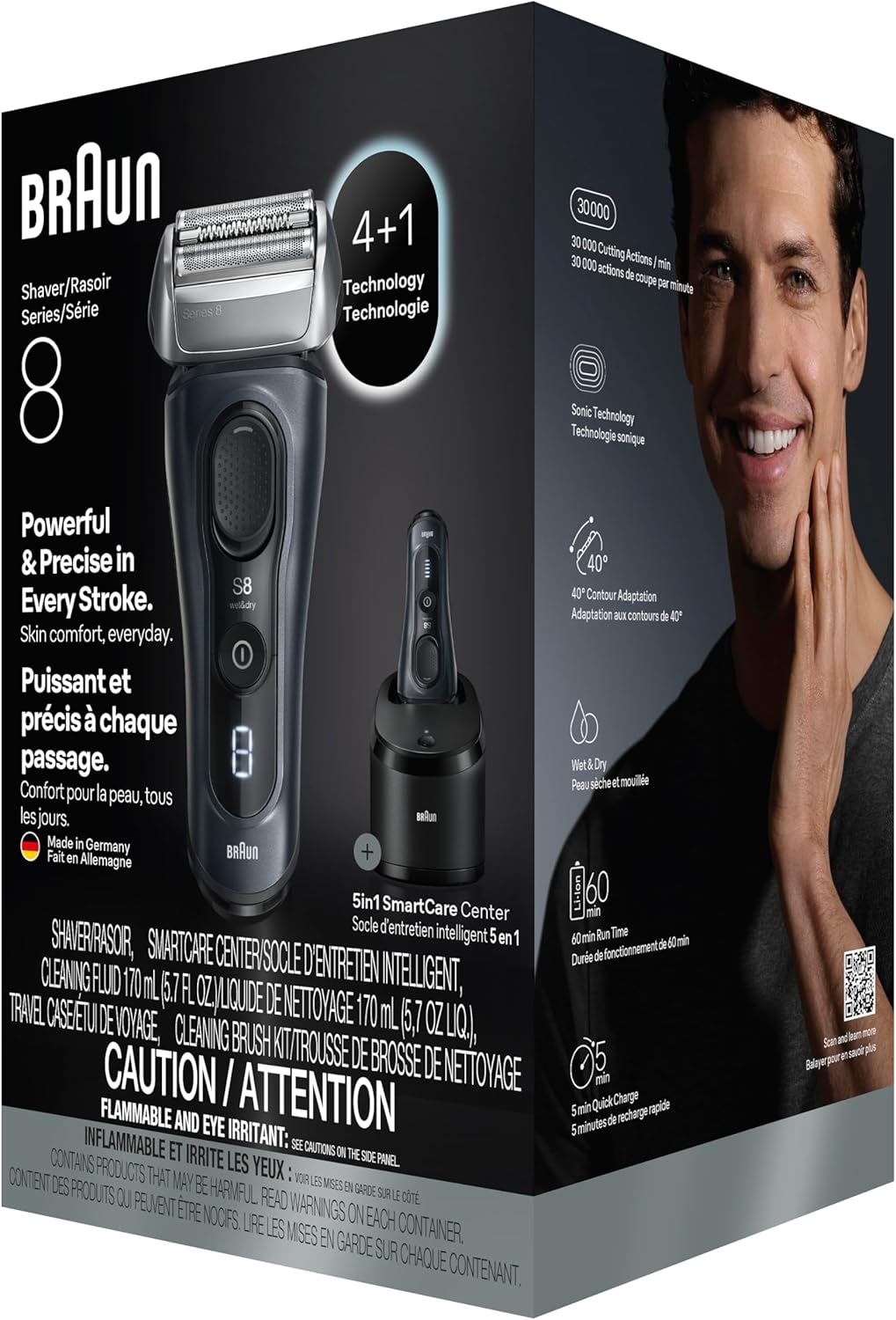 Braun Series 8 8560cc Maquinilla de afeitar eléctrica para hombre,...