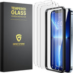 ImpactStrong - Protector de pantalla de vidrio templado irrompible para iPhone 13 Pro Max/iPhone 14 Plus [Instalación fácil] [Libre de burbujas] [Dureza 9H] [Cobertura completa] Compatible con funda