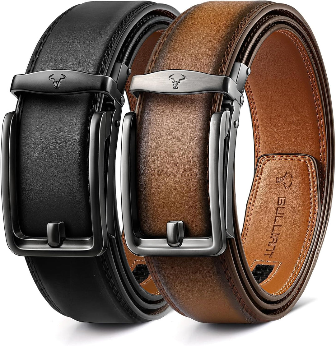 BULLIANT Cinturón de trinquete para hombre, 2 unidades, cinturón de...