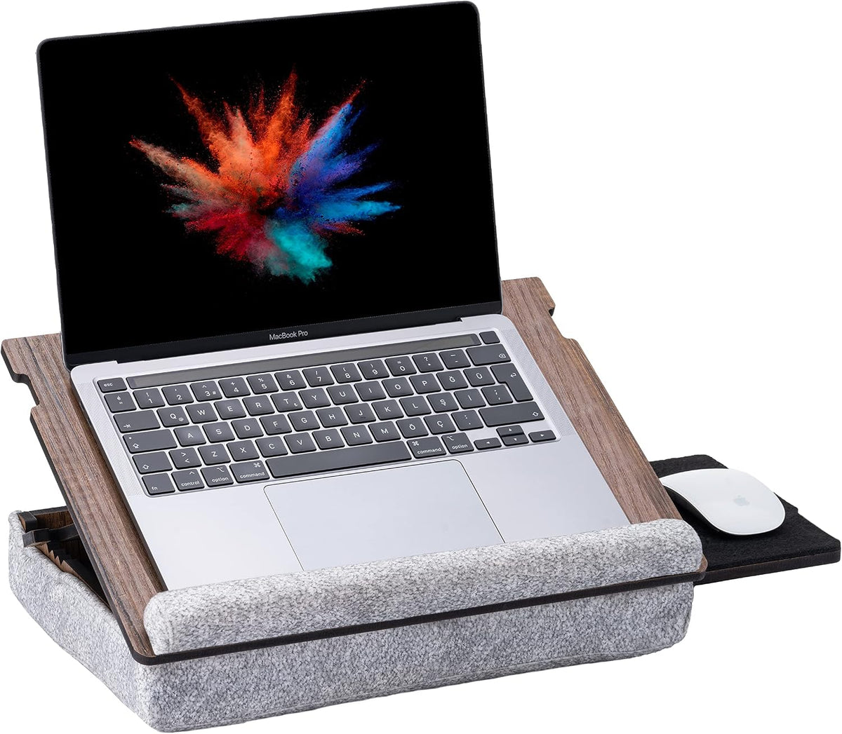Vigo Wood Escritorio de regazo para laptop, bandeja para laptop con...