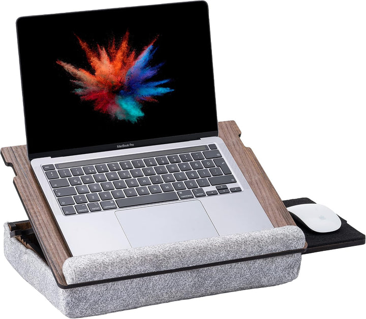 Vigo Wood Escritorio de regazo para laptop, bandeja para laptop con...