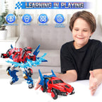 QUANTUM HEROES DINOSTER Robot transformable 2 en 1 Raptor Bolt Wing, 8.66 pulgadas