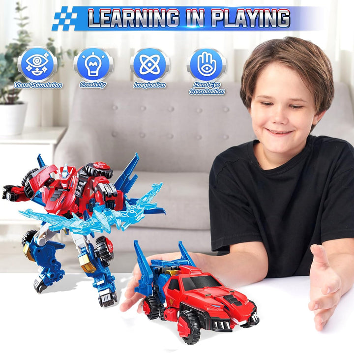 QUANTUM HEROES DINOSTER Robot transformable 2 en 1 Raptor Bolt Wing...