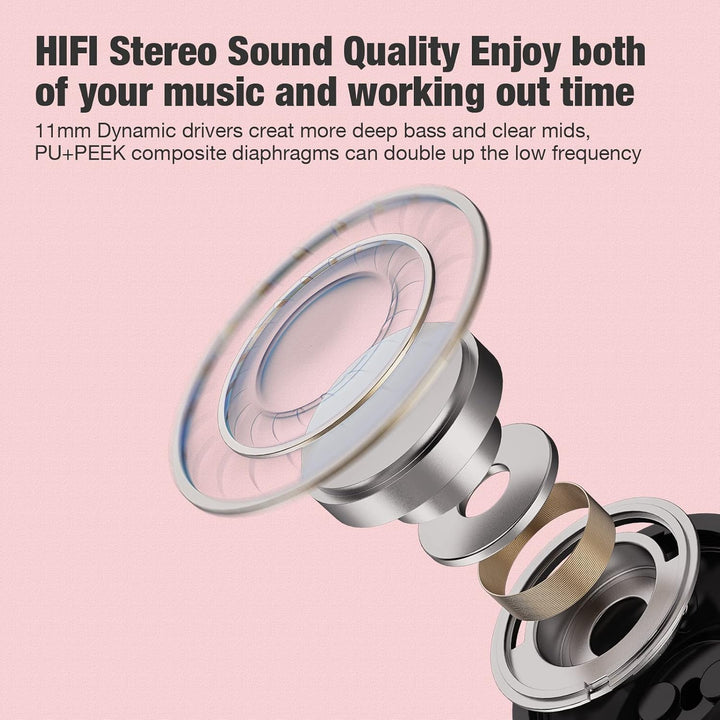 Auriculares Bluetooth Boean, auriculares inalámbricos con 16 horas...