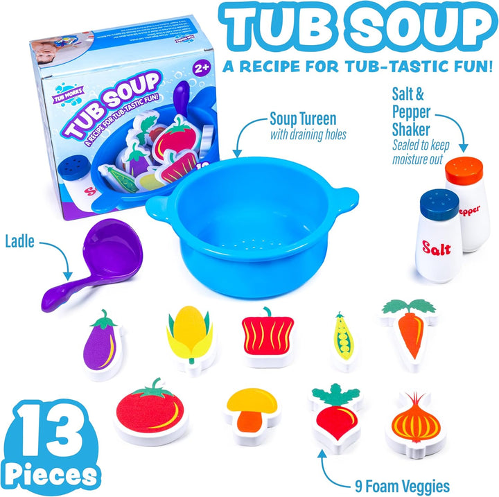 Tub Works Tub Soup Scoop Strain Play - Juguete de baño