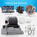 NATIONAL GEOGRAPHIC - Kit de vaso de roca Hobby Rock – Pulidor de rocas duradero a prueba de fugas con temporizador de 7 días – Kit completo de rock Tumbling – Pasatiempo de geología para niños