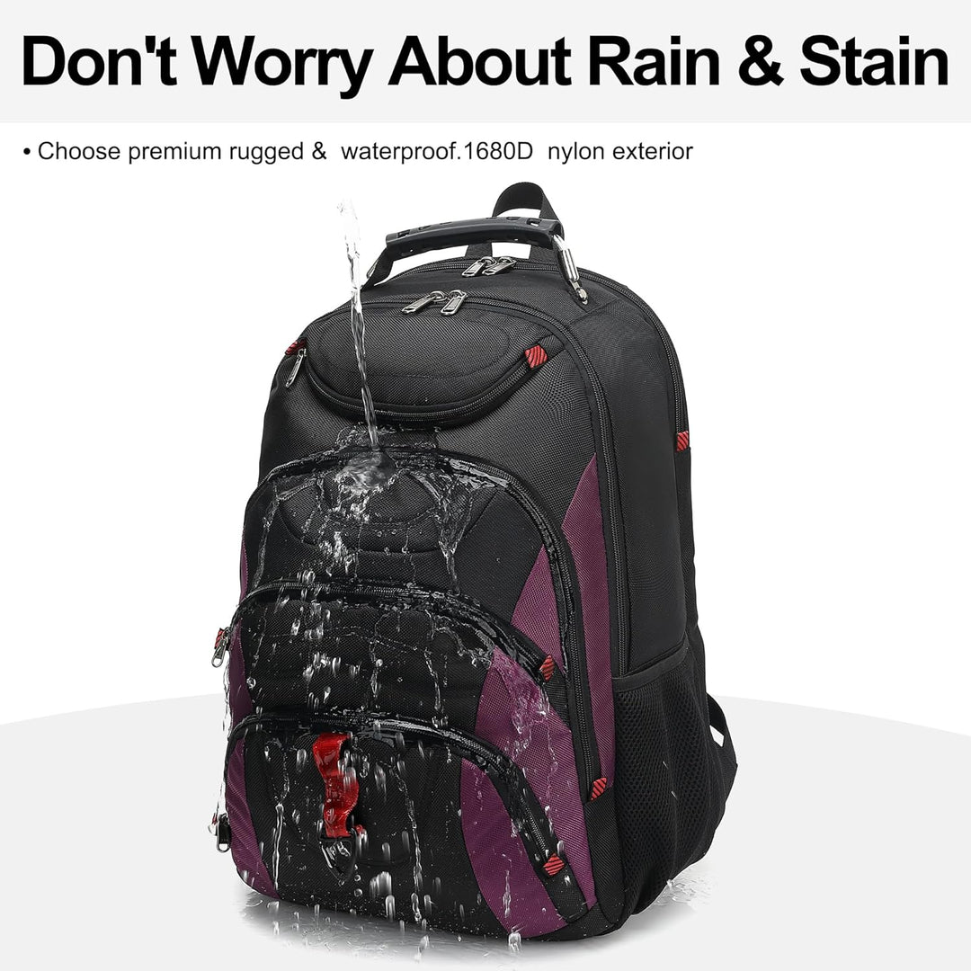 Mochila para laptop Boavan para hombre (Negro, 15.6 pulgadas), Negr...
