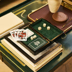 Preston Lane Chester Caja de juego de madera - Juego de cartas y dados