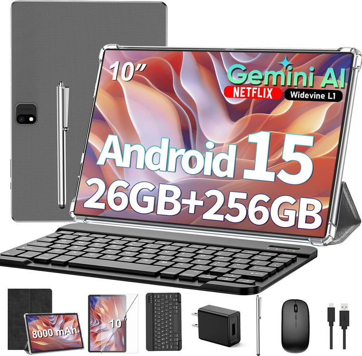 Tableta 2026 Gemini AI de 10 pulgadas, tableta Android 16 con tecla...