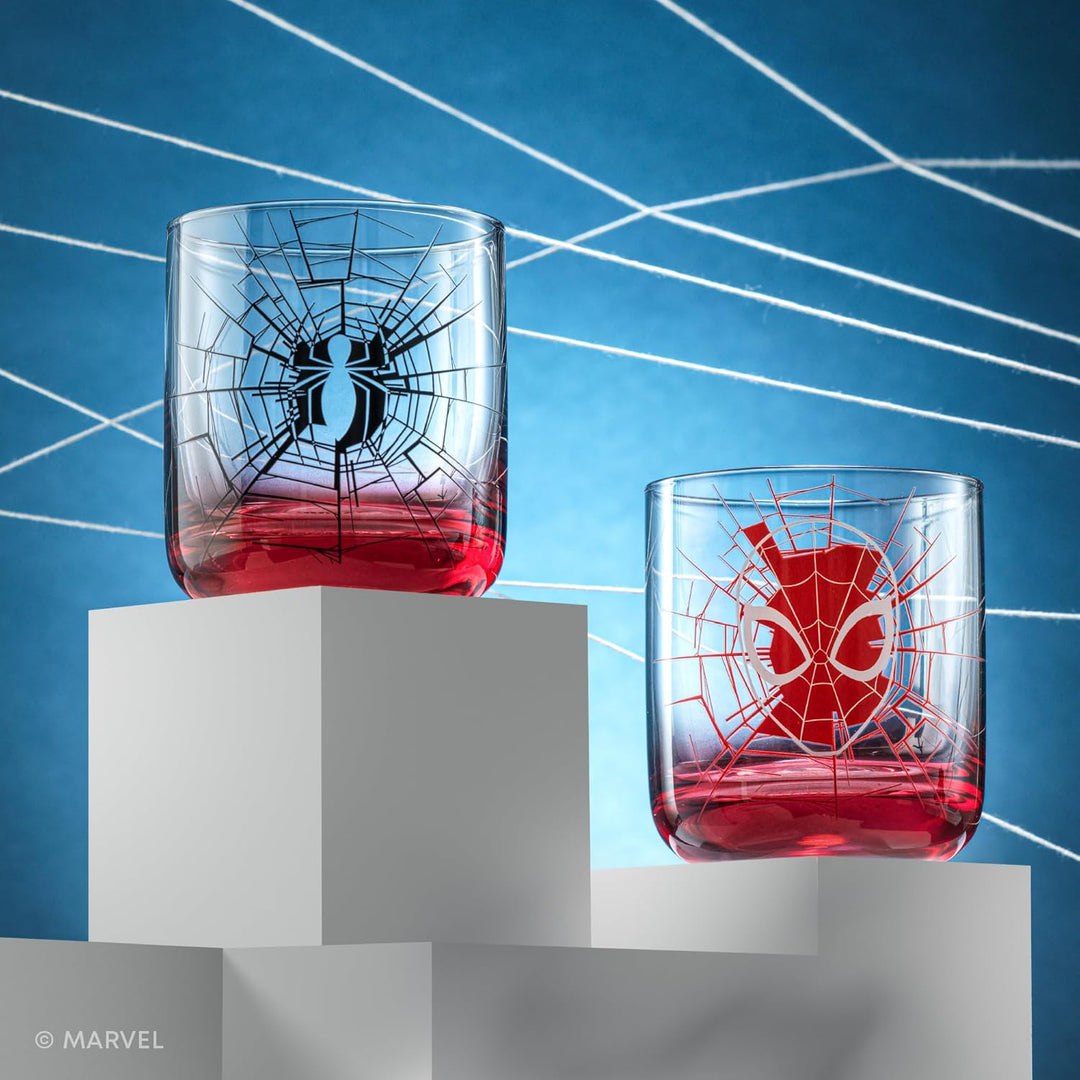 JoyJolt Marvel Spider-Man Webbed Hero - Vasos cortos de