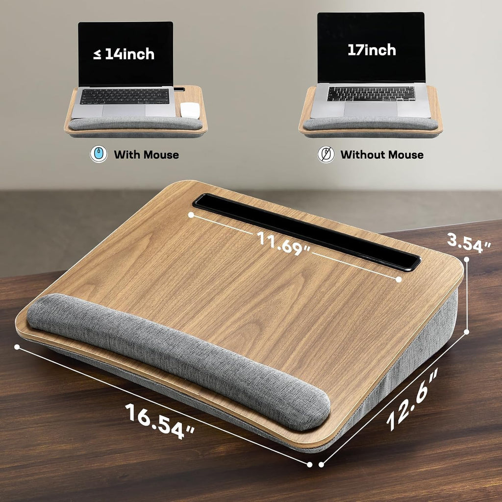 HUANUO - Escritorio de regazo para laptop con cojín, apto para portátiles