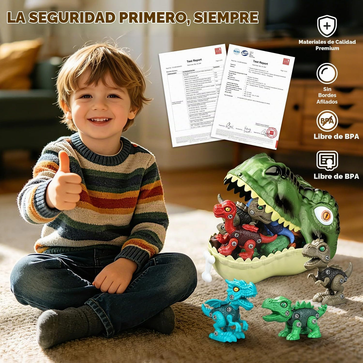 Dinosaur Toy para Kid Age 3-5 5-7, 8Pcs Stem Dinosaur Building Set