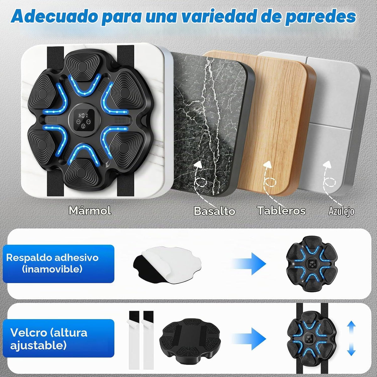Máquina de Boxeo Musical para Niños, Entrenador de Golpes Montado en Pared con Bluetooth y Guantes de Boxeo, Juguete de Boxeo para Niños y Niñas de 3 4 5 6 7 8 9 10 11 12+ Años