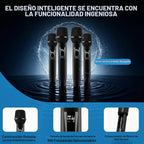 PRORECK UK-4000 UHF Sistema de micrófono inalámbrico de 4 canales con cuatro micrófonos
