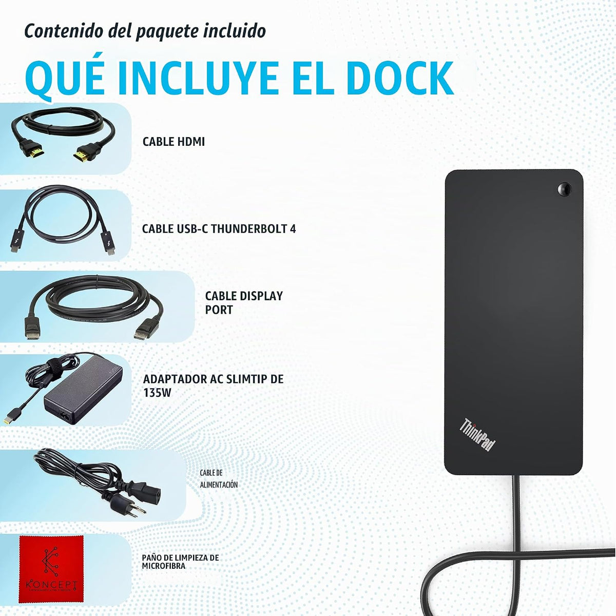 Estación de acoplamiento Lenovo 40B00135US - Base Thunderbolt 4 - Base