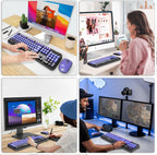 FD Combo de teclado y mouse inalámbricos, V2020 Gradiente púrpura