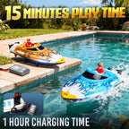 BEZGAR HJ822 12 pulgadas 25 KPH Velocidad RC Barco rápido para niños y adultos
