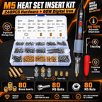 Kit de inserción de calor para impresión 3D, kit de inserción roscada para