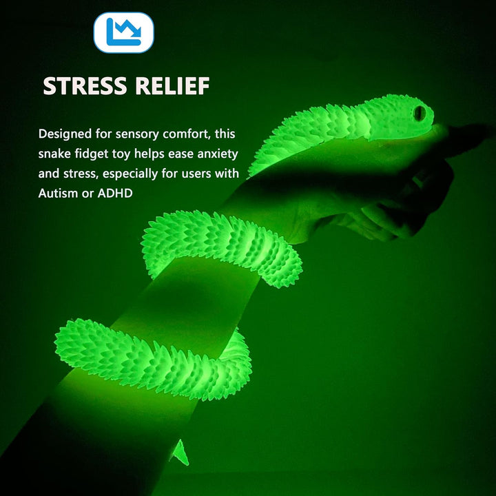 Juguetes de serpiente impresos en 3D de 24 pulgadas, animal flexibl...