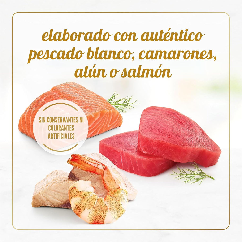 Purina Fancy Feast Seafood Classic Paté Paquete variado, latas de 3 onzas