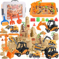 Faburo - Kit de construcción de arena de 34 piezas, juguete sensorial para niños pequeños