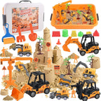 Faburo - Kit de construcción de arena de 34 piezas, juguete sensorial para niños pequeños