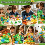 Dinosaur Toys Magnetic Tiles 3D Movable Dinos para Kids 3-5 5-7 Toddler Toy