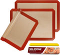 STATINT - Juego de 3 alfombrillas de silicona para hornear, antiadherentes