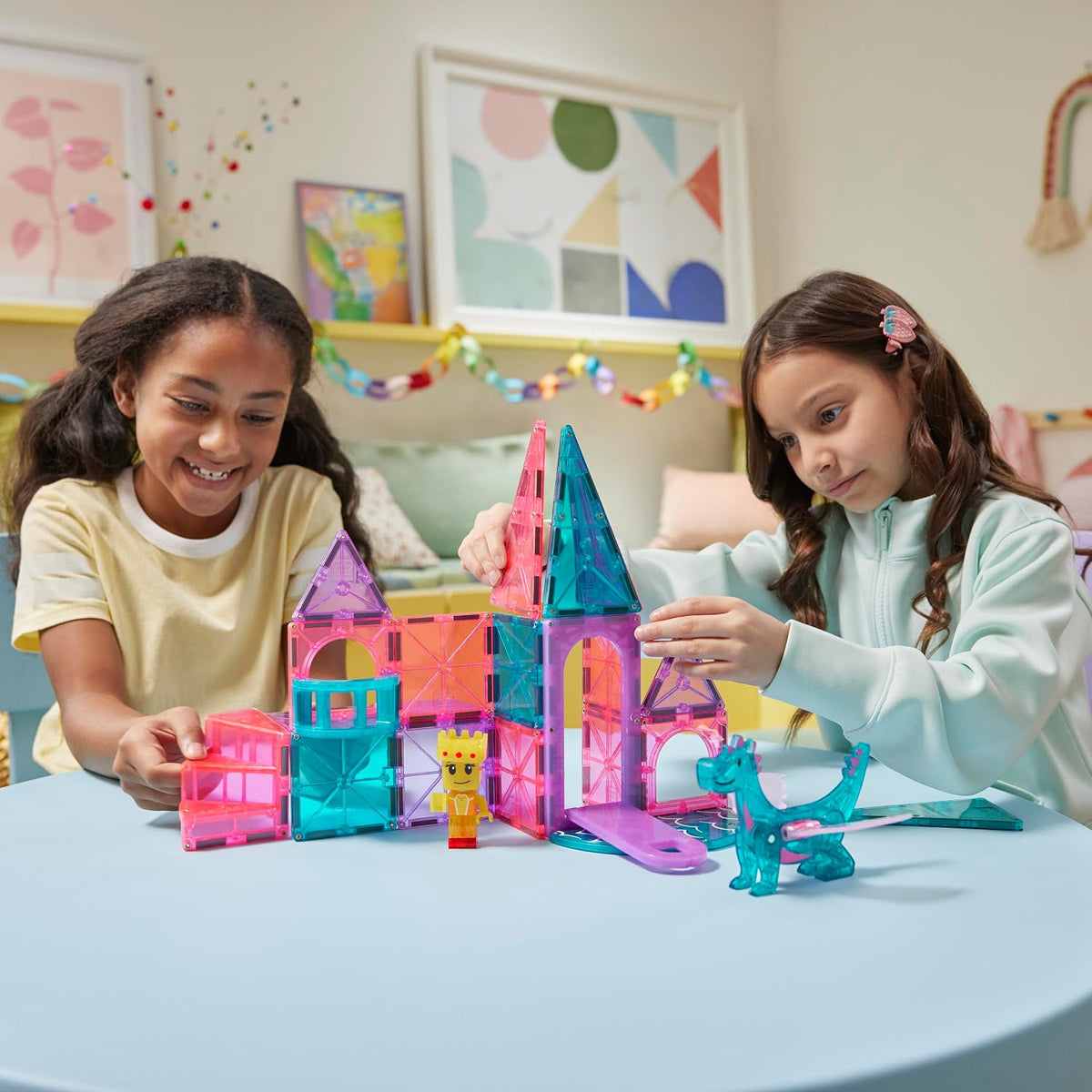 MAGNA-TILES Castle 25-Piece Magnetic Construction Set, Original Magnetic Building Brand