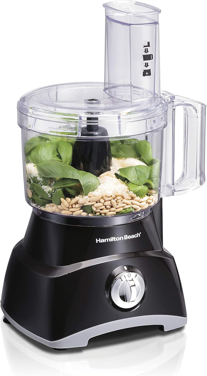Hamilton Beach - Procesador de alimentos y picador de verduras de 8 tazas