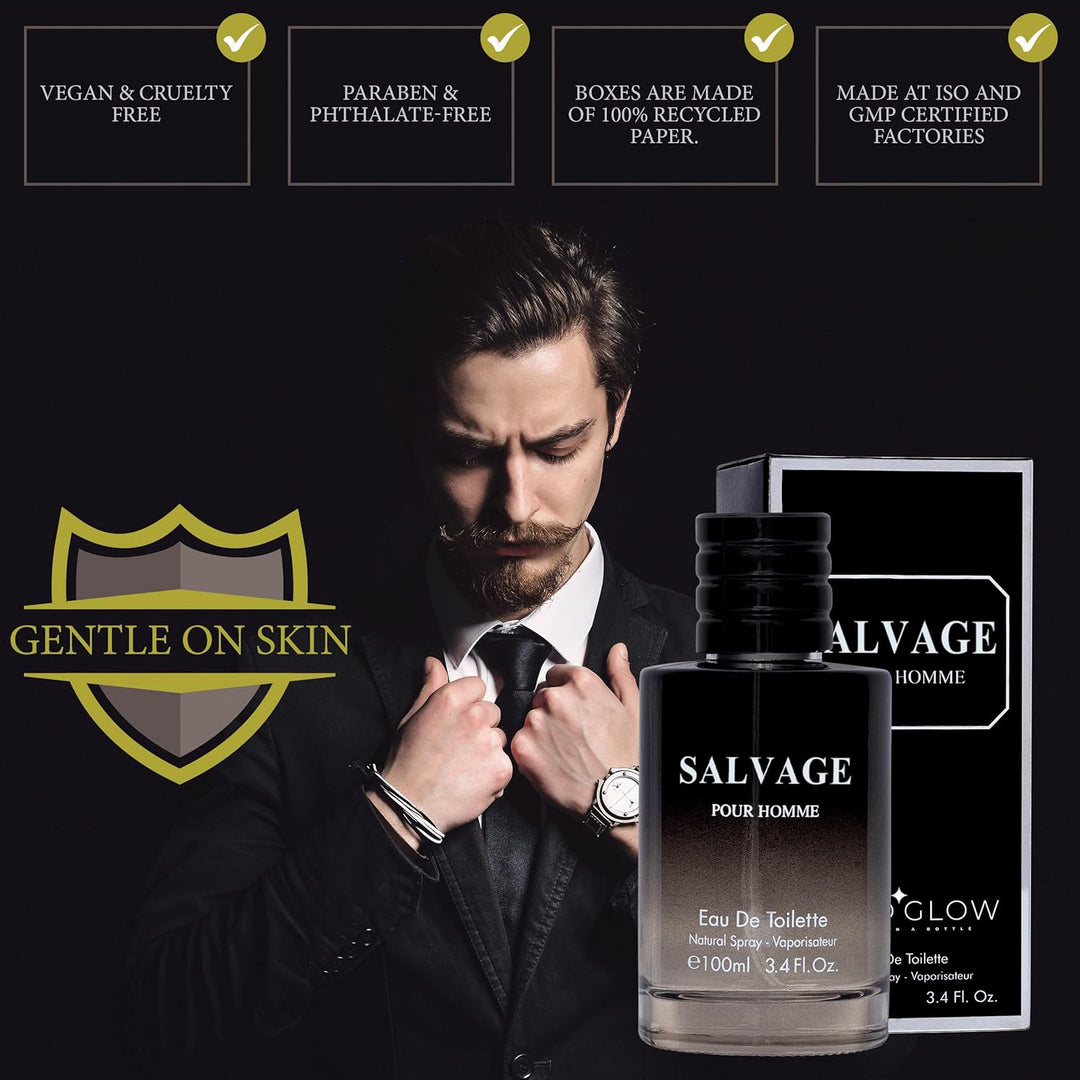 Salvage for Men - Eau De Toilette para hombre de 3.4 onzas en espra...
