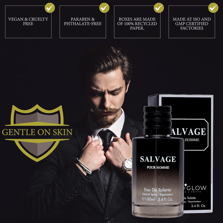 Salvage for Men - Eau De Toilette para hombre de 3.4 onzas en espra...