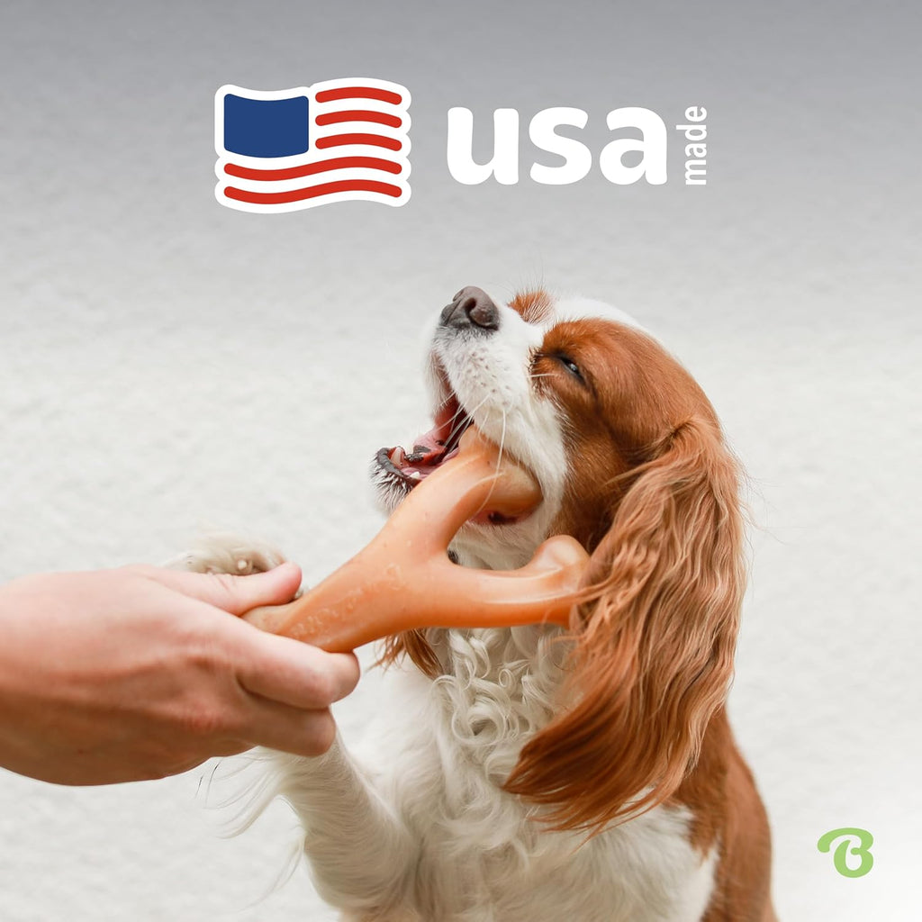 Benebone Wishbone - Juguete masticable duradero para perros para masticadores agresivos, fabricado en Estados Unidos, gigante, sabor a tocino real