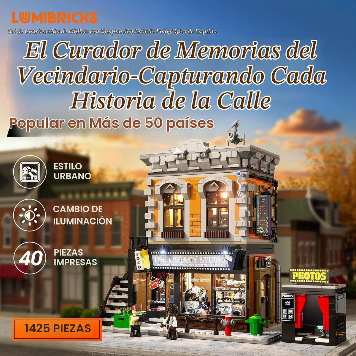 Lumibricks Juego de ladrillos de construcción de iluminación para estudio