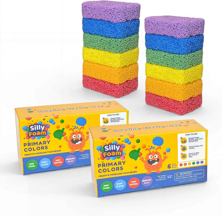 Espuma Loca, Perlas de Espuma Creativa para Modelar, Pack de 2 de 6...