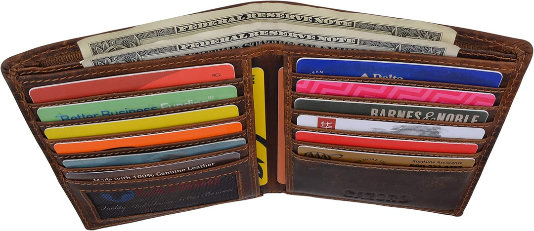 Swiss Marshall Cartera europea de piel de cordero con bloqueo RFID...