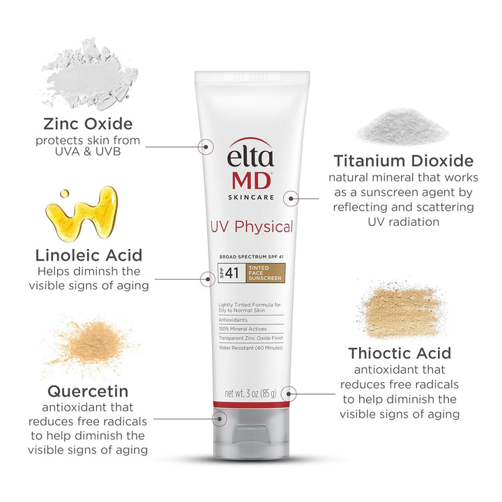 EltaMD Protector solar tintado físico ULTRAVIOLETA para la cara, pr...