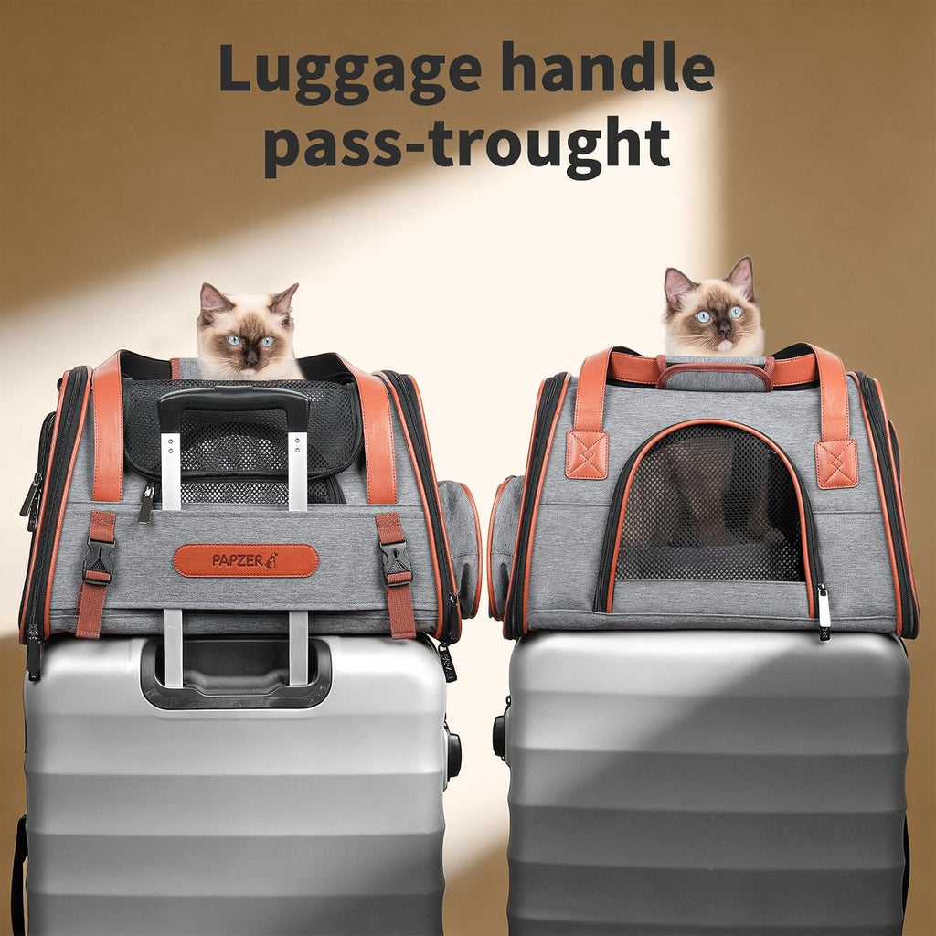 Transportador de mascotas prémium para gatos, bolso de transporte con