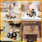 Muñecas anidables de Halloween, 5 muñecas rusas de 6 pulgadas de alto, Matryoshka hechas a mano para niños, juguetes apilables de madera para decoración de fiesta en casa de Halloween (niñas